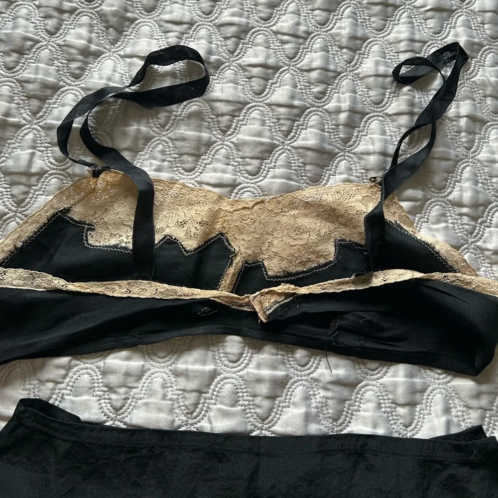 Vintage lingerie set - tap pants and bralette - Size S - Picture 5 of 5